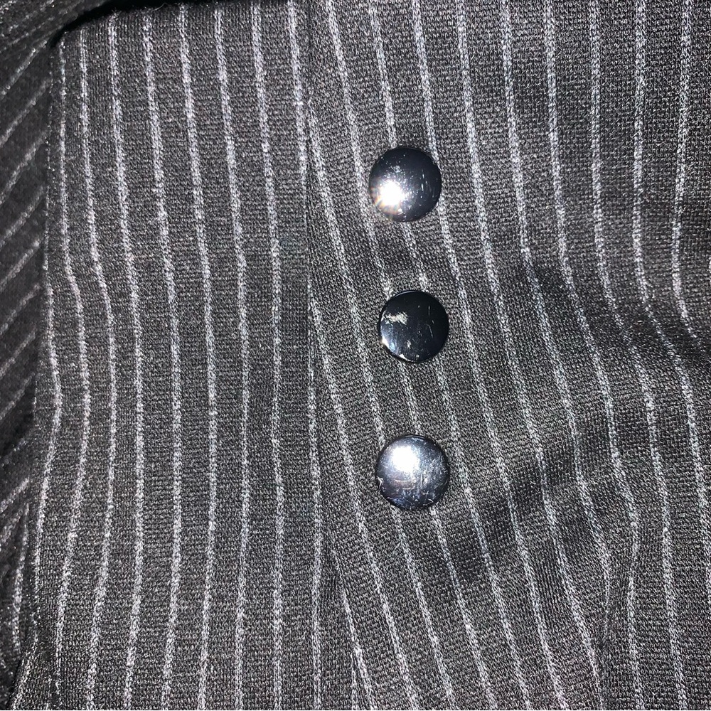 NWT Calvin Klein Women's Black Pinstripe Blazer Jacket - Picture 3 of 16